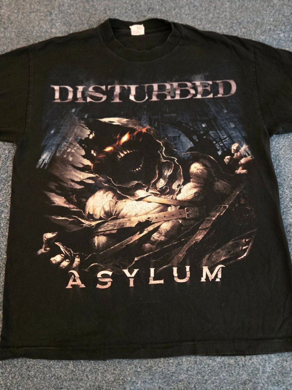 Disturbed Asylum Band Black Adult Large Shirt